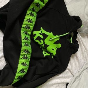 Neon kappa crop hoodie